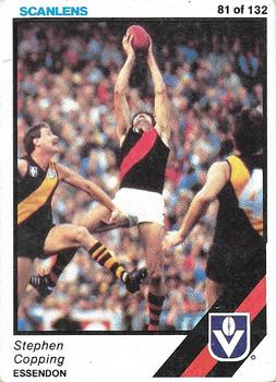 1984 Scanlens VFL #81 Stephen Copping Front
